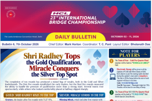 23rd HCL INTERNATIONAL BRIDGE CHAMPIONSHIP-Bulletin 6